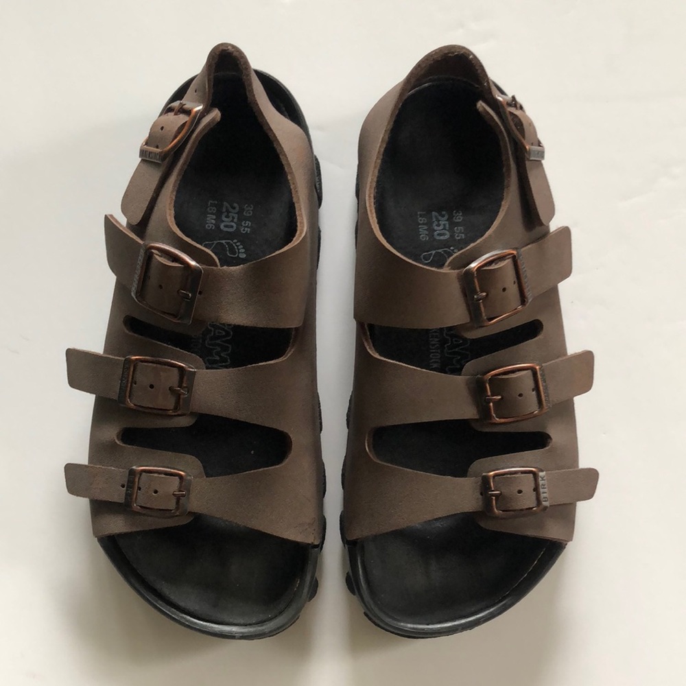 Birkenstock Tatami three strap + ankle strap removable cork insole rubber sole
